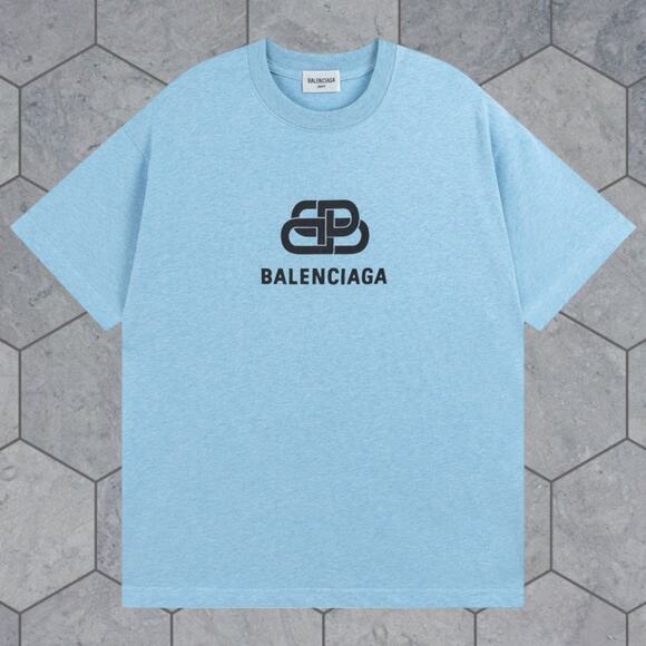 Balenciaga Men's Blue Short Sleeve
